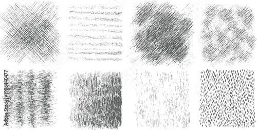 Eight Grey Textured Grungy Brush Stroke Backgrounds and Patterns grunge