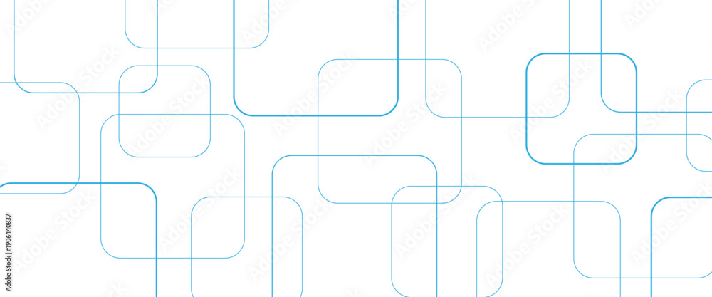 Obraz premium Minimal geometric background. Dynamic blue shapes composition with white lines. Abstract background modern hipster futuristic graphic. Vector