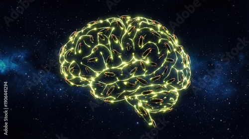 Firefly Brain Network Macro Night Sky