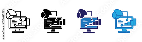 Reporting Icon Multi Style Vector Illustration