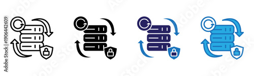 Restore Icon Multi Style Vector Illustration