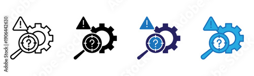 Issue Icon Multi Style Vector Illustration