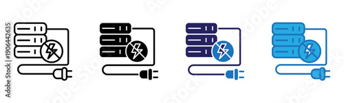 Outage Icon Multi Style Vector Illustration