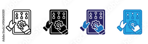 Control Icon Multi Style Vector Illustration