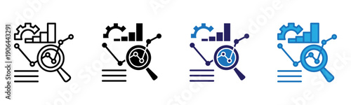 Analysis Icon Multi Style Vector Illustration
