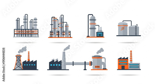 Collection of Industrial Factory Buildings and Structures.