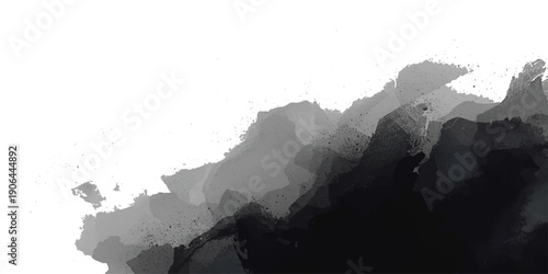 A scenic panorama of a glacier in the Swiss Alps peaks through mist and clouds over a snowy mountain landscape at sunset