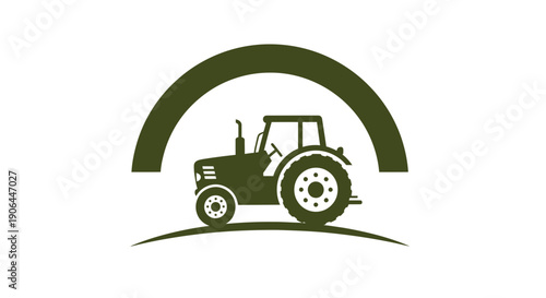Farm Tractor Logo – Agriculture Farming Rural Machinery Symbol