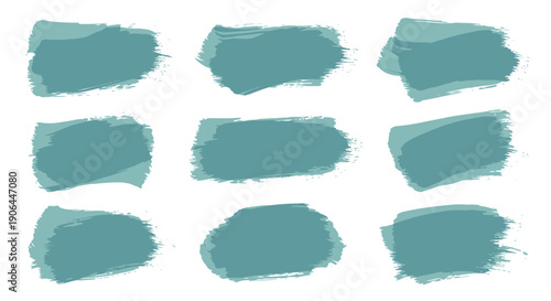 Abstract Teal Paint Swatches – Hand Painted Brush Texture Background