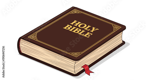Holy Bible Icon – Christian Scripture Religious Book Illustration
