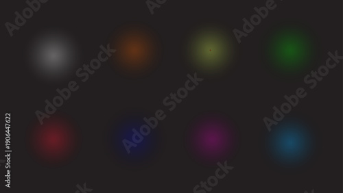 Colorful Glowing Orbs Abstract Composition