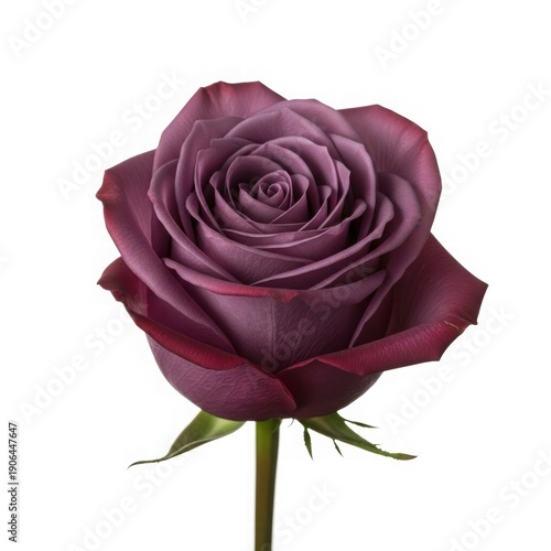 Ethereal Rose: A captivating image showcases a single, exquisitely formed rose. Its velvety petals unfurl, displaying a delicate blend of lavender and deep burgundy.