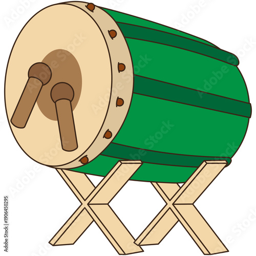 Islmaic Drum Flat Illustration
