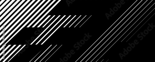 Smooth vector transition from black to white with straight broken lines. Modern vector background for transition from one image to another