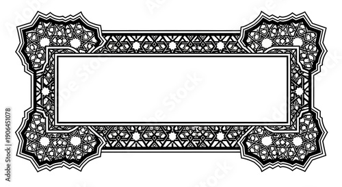 This image represents a decorative ornamental border pattern commonly used in traditional and classical design layouts. Such borders are widely applied in frames, textiles, architectural detailing, an