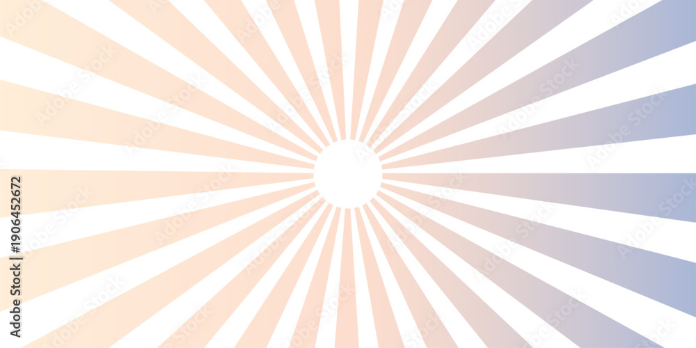 Fototapeta premium Bright orange and yellow sunburst background featuring a radial vector design with retro summer sunbeams and abstract light stripes for a vibrant sunrise wallpaper illustration