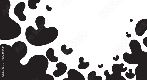 Black hearts on white background with love theme design