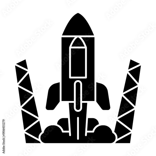 Launch space plane icon