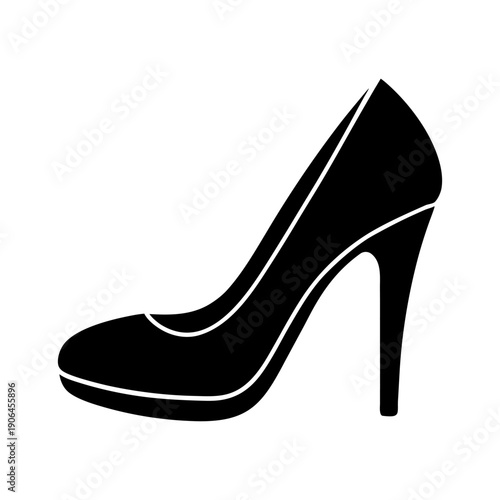 Women High Heel Shoe Black Silhouette Symbol.