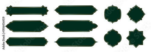 Ornamental Islamic Frame Vector Design. Classic Ramadan Motif. Elegant Arabic Architectural Border with Luxurious Gold Details for Festive Use PNG