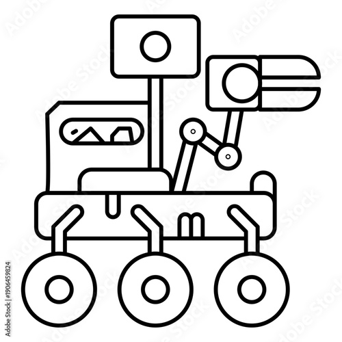Mars rover robot icon