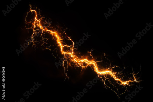 Jagged Orange Fire Energy Thunderbolt Texture