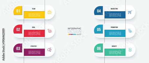 Business work flow  infographic template.