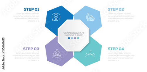 infographic template design with 3 steps. Business hexagon template with options for process diagram, can be used for workflow layout, business presentation and web graphic design 