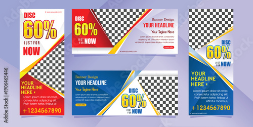 modern abstract banner promotion design template