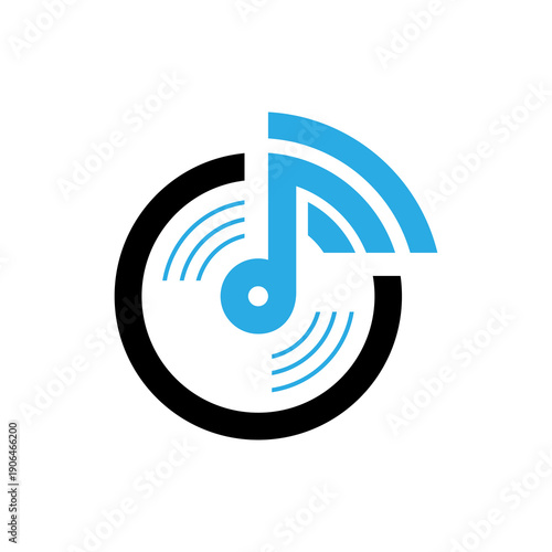 Music Note Logo Design Element.