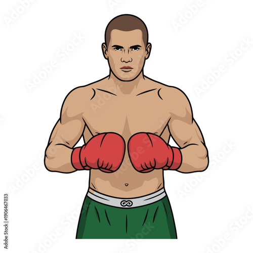 illustration of a muscular man