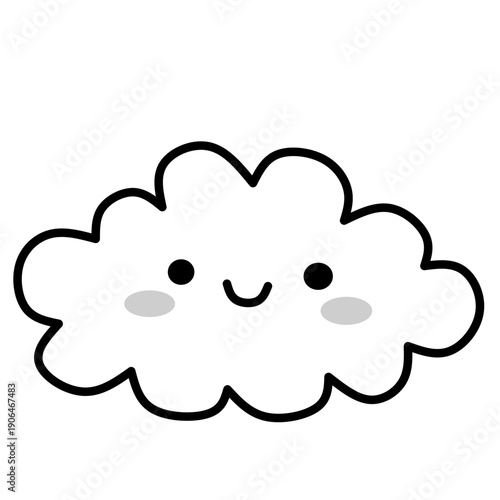 Smiling Cloud Outline