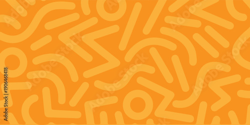 Stylish abstract orange pattern with organic geometric forms, delivering a fun, retro, and contemporary visual aesthetic.