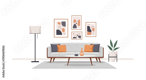 Modern Living Room Furniture and Decor.