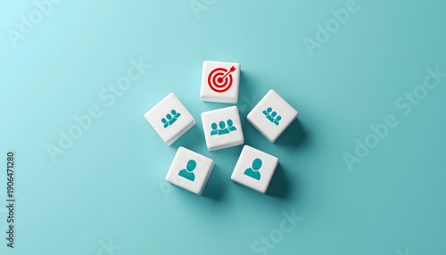 minimal social media concept with icons representing online communication and branding