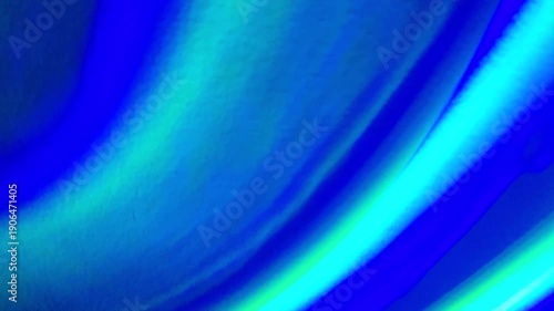 Dynamic Abstract Blue and Neon Green Light Waves Background