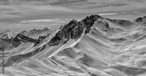 Risoul France ski resort mountain skiers