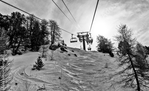 Risoul France ski resort mountain skiers