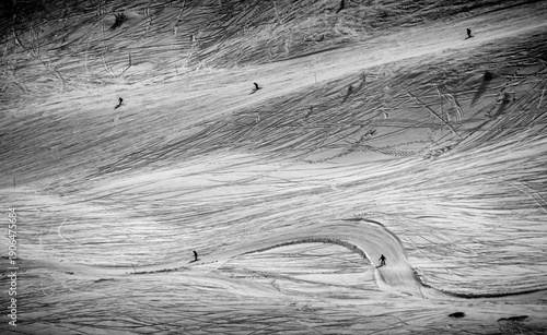 Risoul France ski resort mountain skiers