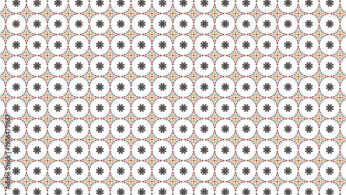 Persian tiles floral seamless pattern. for background, fabric, textile, print, packaging, wallpaper.