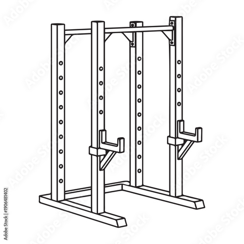 Squat Rack for Strength and Power Training – Professional Gym and Home Workout Equipment.
