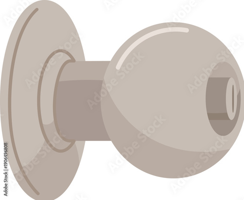 house doorknob, home security illustration