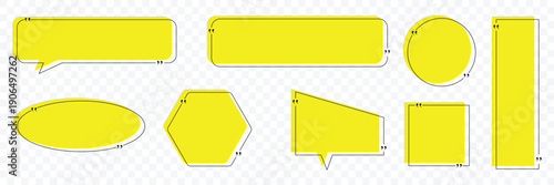 Quote box frames set. textbox frame design template. blank template quote text info design boxes quotation bubble blog quotes symbols. vector illustration. .EPS 10 .