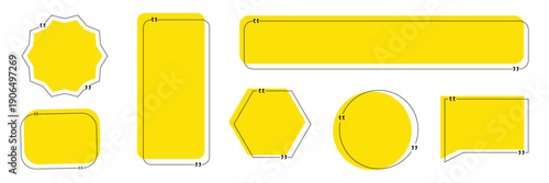 Quote box frames set. textbox frame design template. blank template quote text info design boxes quotation bubble blog quotes symbols. vector illustration. .EPS 10 .