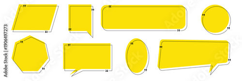 Quote box frames set. textbox frame design template. blank template quote text info design boxes quotation bubble blog quotes symbols. vector illustration. .EPS 10 .