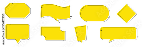 Quote box frames set. textbox frame design template. blank template quote text info design boxes quotation bubble blog quotes symbols. vector illustration. .EPS 10 .