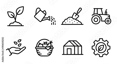 Farming and agriculture icons