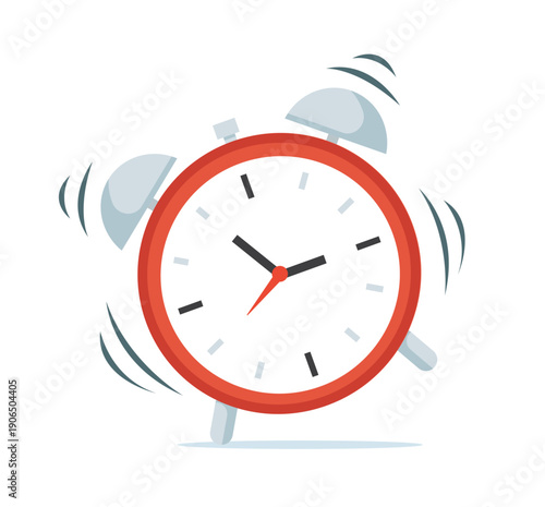 Ringing Alarm Clock vector Illustration	
