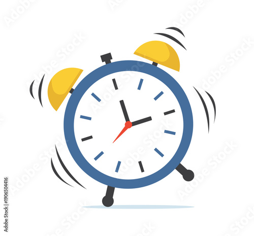 Ringing Alarm Clock vector Illustration	
