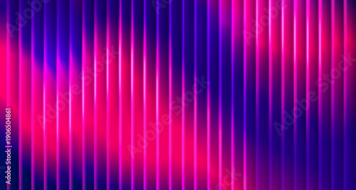 Glossy glass fractal with gradient pink purple colors, realistic vector illustration. Futuristic prism effect, blending neon lights and linear geometric pattern , vibrant glass textures.